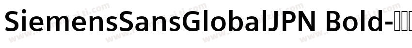 SiemensSansGlobalJPN Bold字体转换
